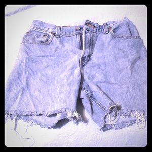 Denim cut-offs